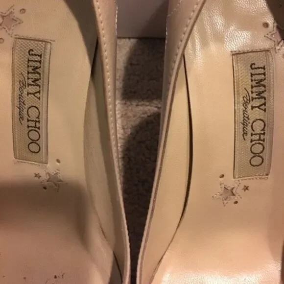 ✨JIMMY CHOO Genuine Italian Leather Embellished Pointy-Toe Pumps, Size EU… - Picture 3 of 6